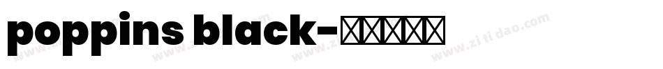 poppins black字体转换